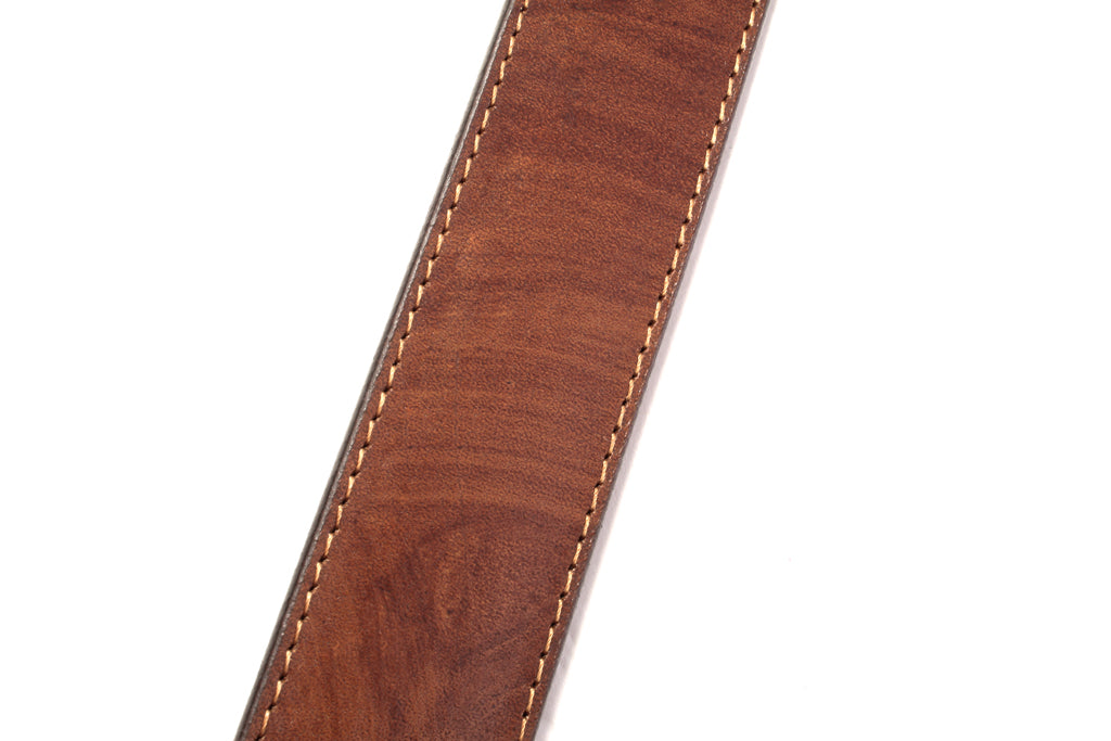 1.25" Marbled Tan Vegetable Tanned Leather Strap - Image 5