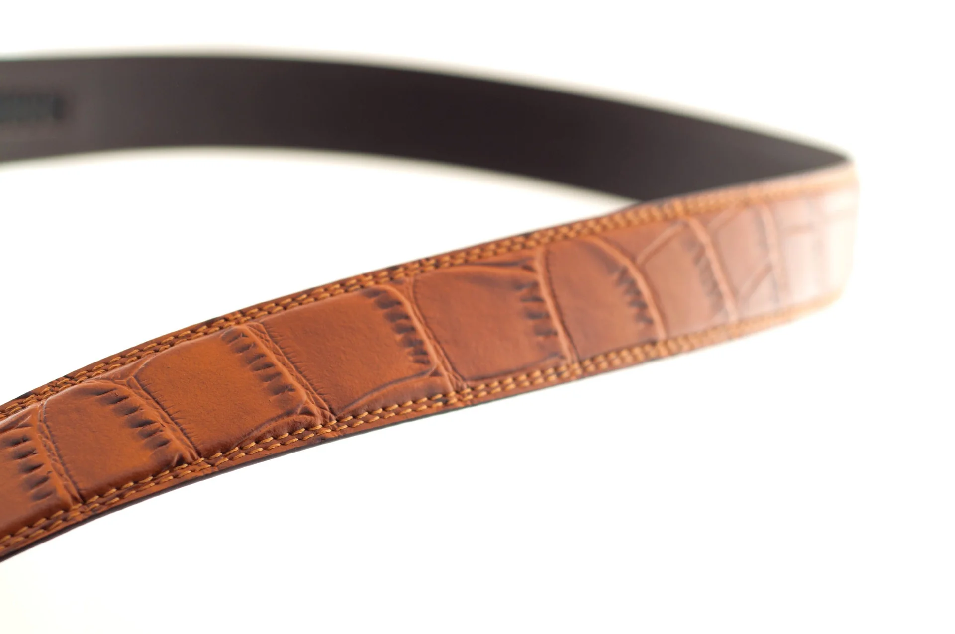1.25" Light Brown Faux Croc Strap - Image 2