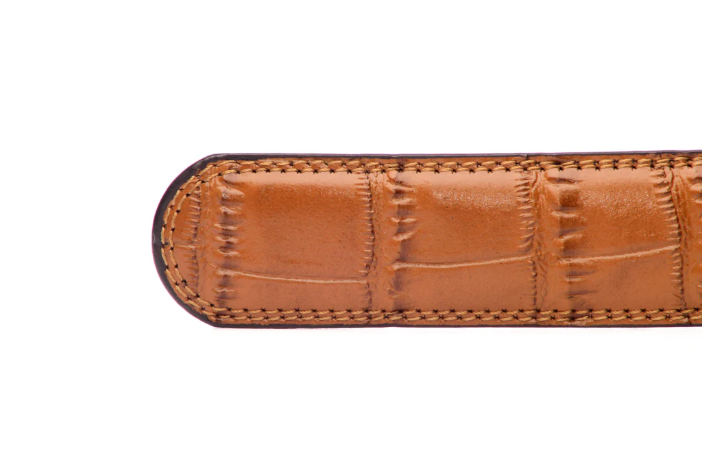 1.25" Light Brown Faux Croc Strap - Image 3