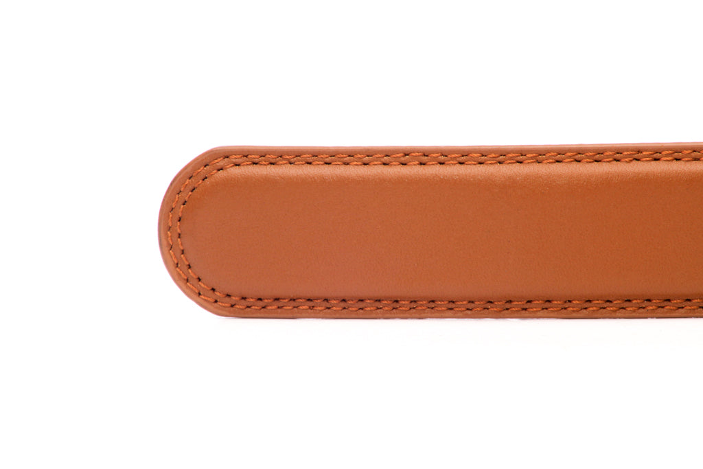 1.25" Saddle Tan Leather Strap - Image 2