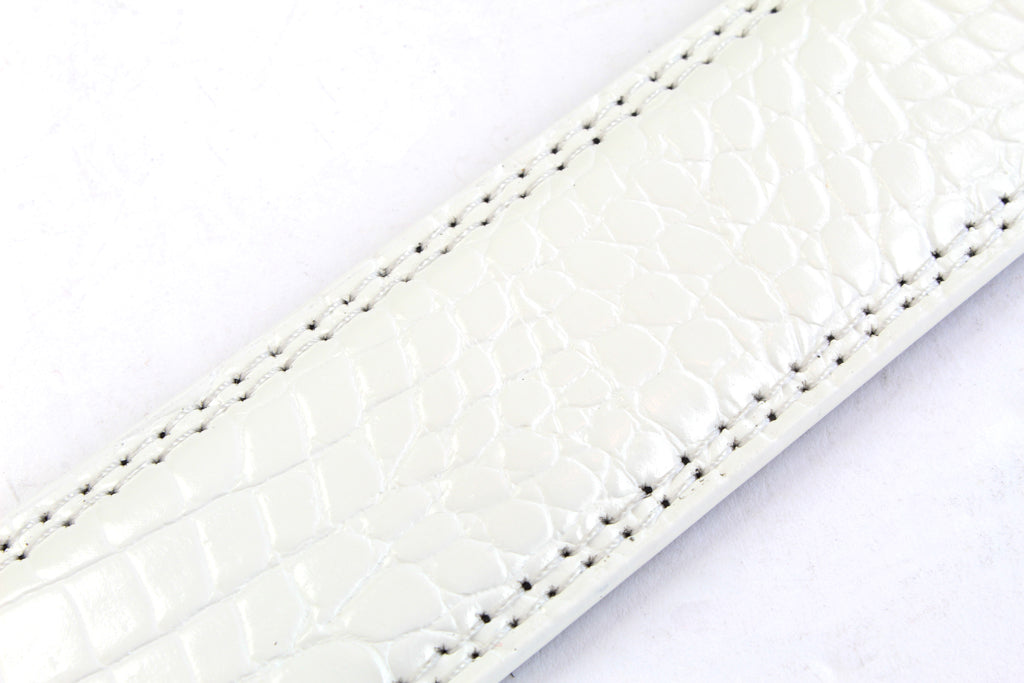 1.25" White Faux Gator Strap - Image 2