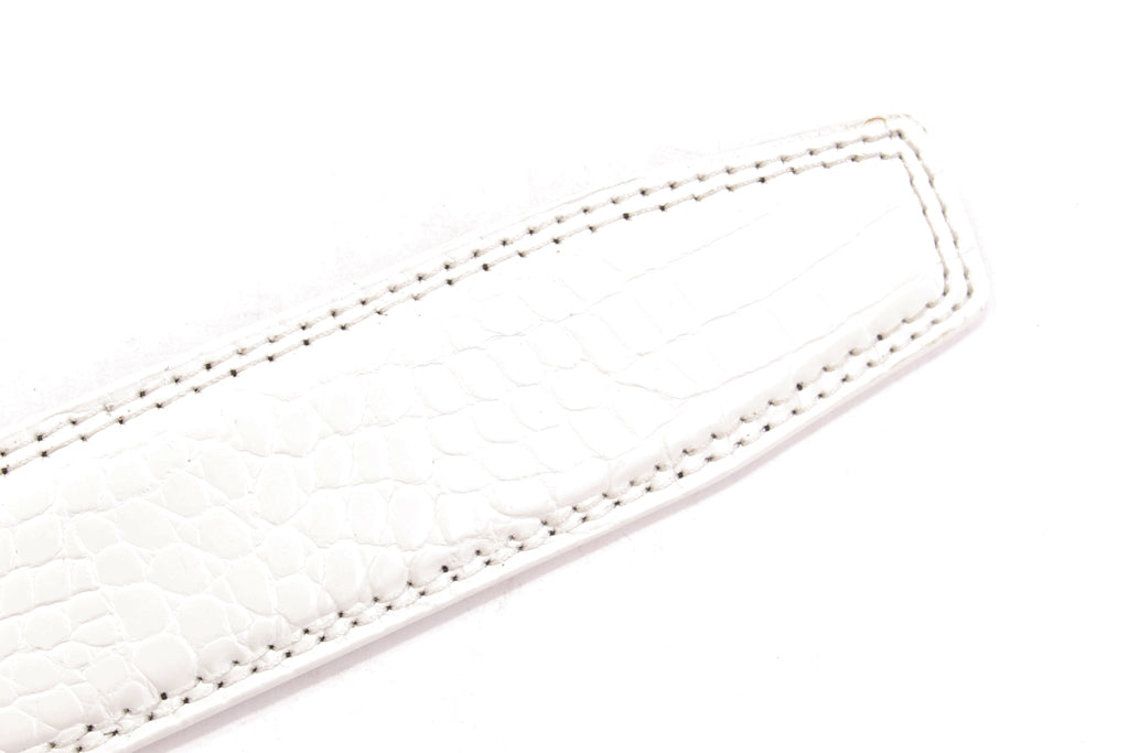 1.25" White Faux Gator Strap - Image 3
