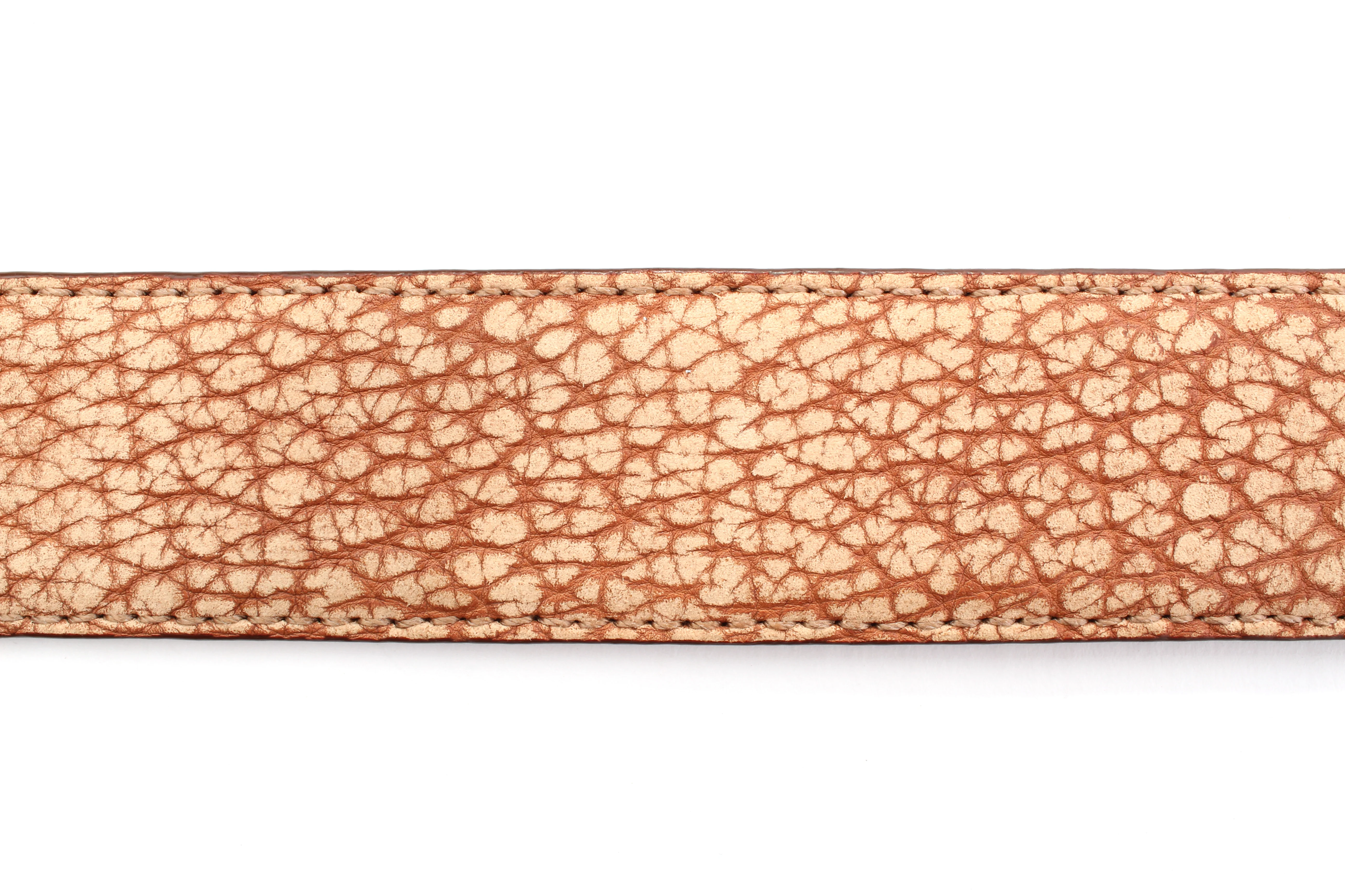 1.5" Cognac American Bison Suede Leather Strap - Image 2