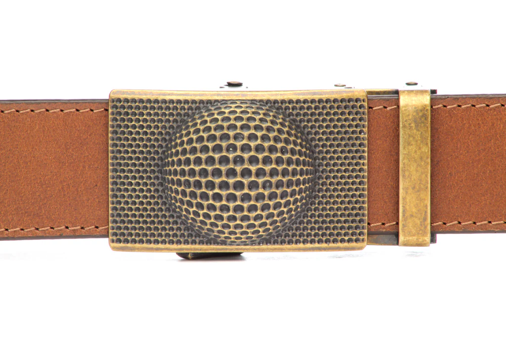 1.5" Anson Golf Buckle in Antiqued Gold - Image 2