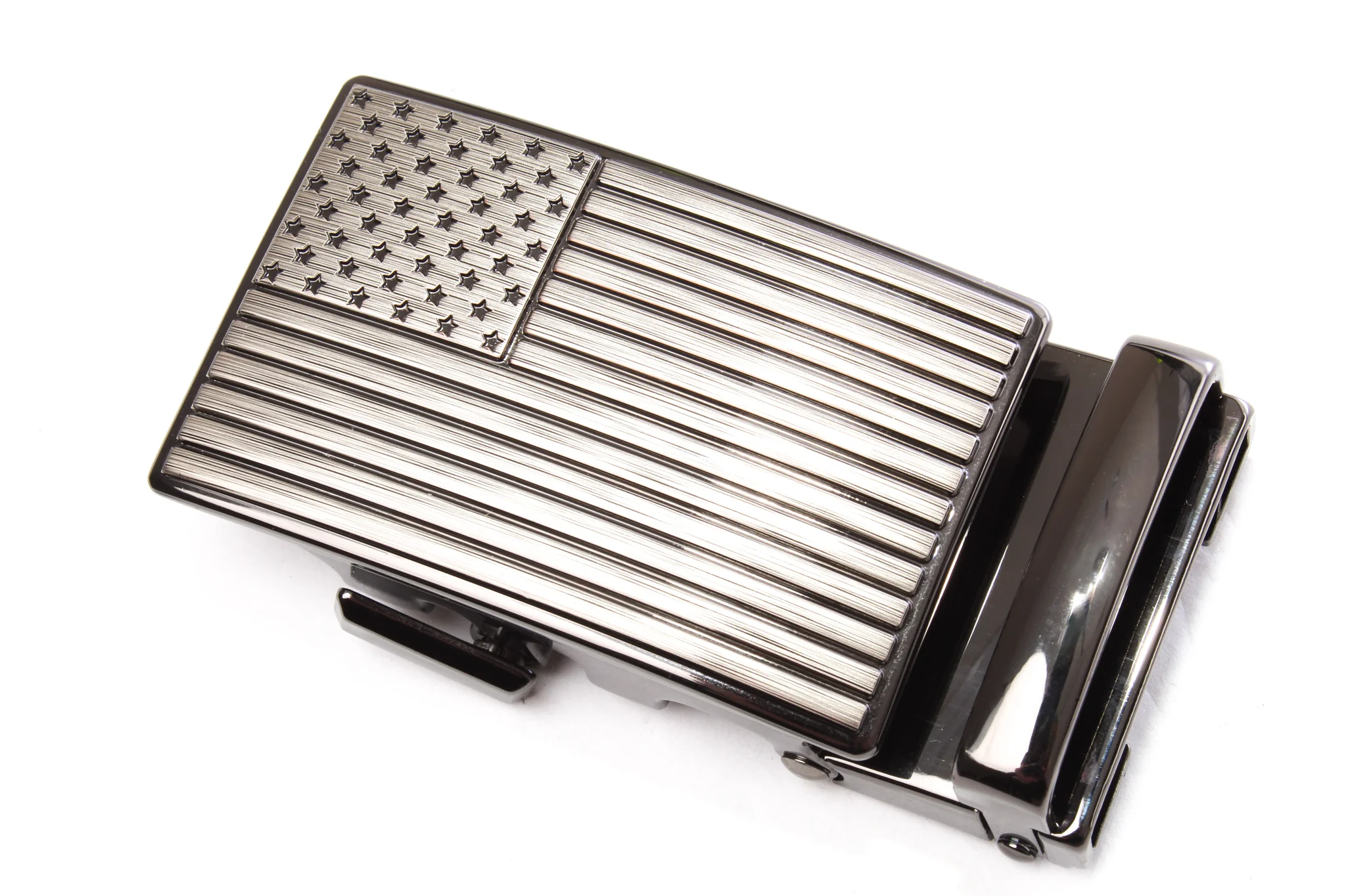 1.5" USA Flag Buckle in Smoked Gunmetal - Image 2